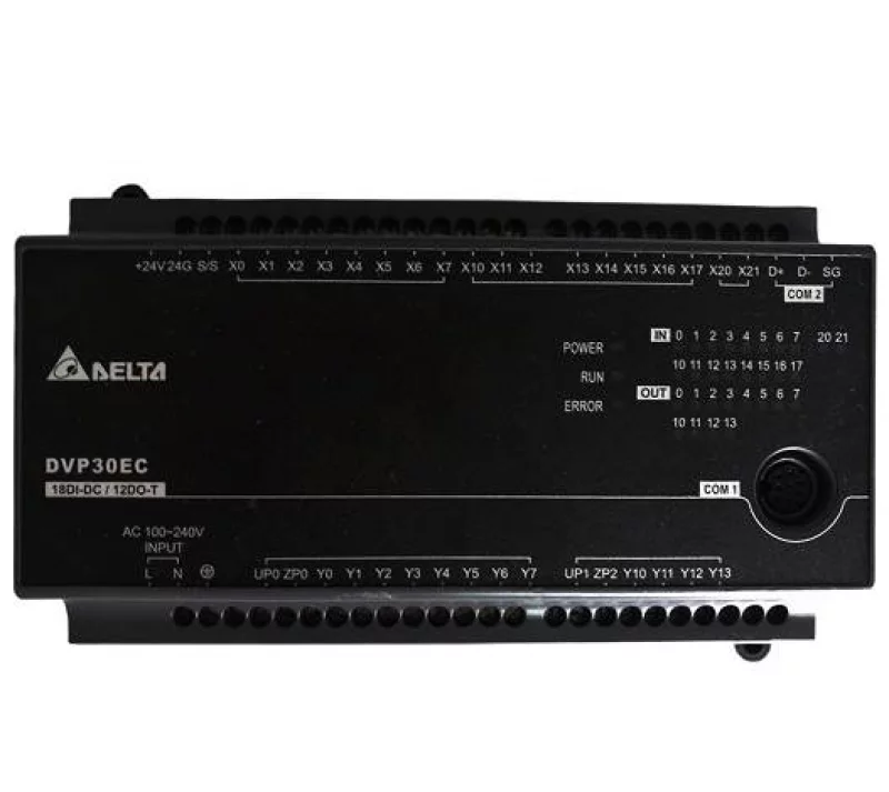 DVP30EC00R3 30 Point, 18DI/12DO (Relay),100~240 AC Power , 2 COM: RS232 & RS485